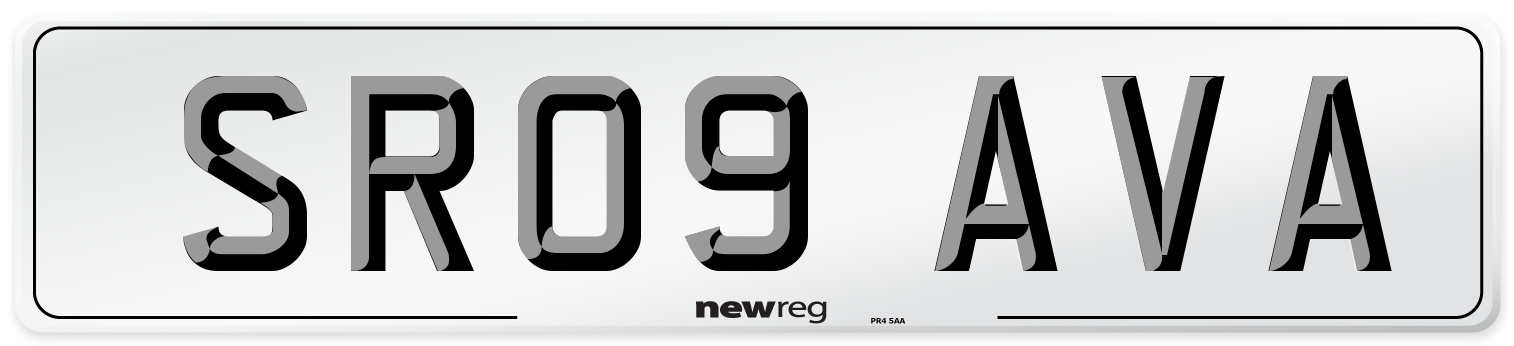 SR09 AVA Number Plate from New Reg